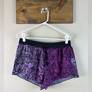 Women's Large Jan hi 3-inch AFO Middle Short Athletic Shorts Batik Purple